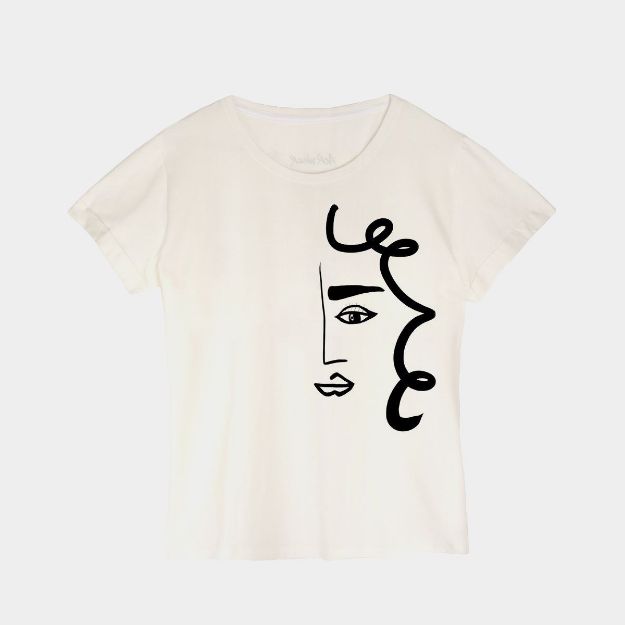 Abstract Women Face T-shirt resmi