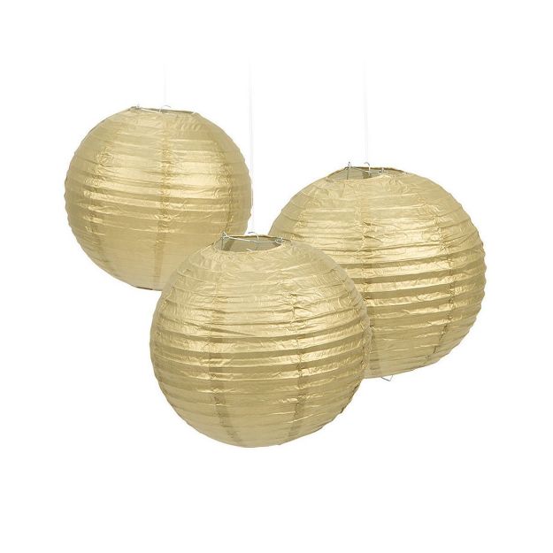 Paper Lantern Lampshade Golden resmi